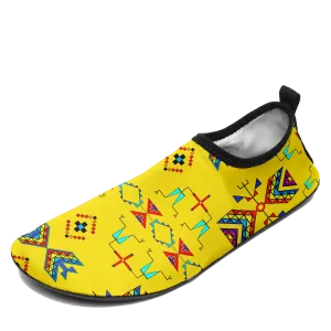 Rainy Chief Rainbow Yellow Kid's Sockamoccs Slip On Shoes