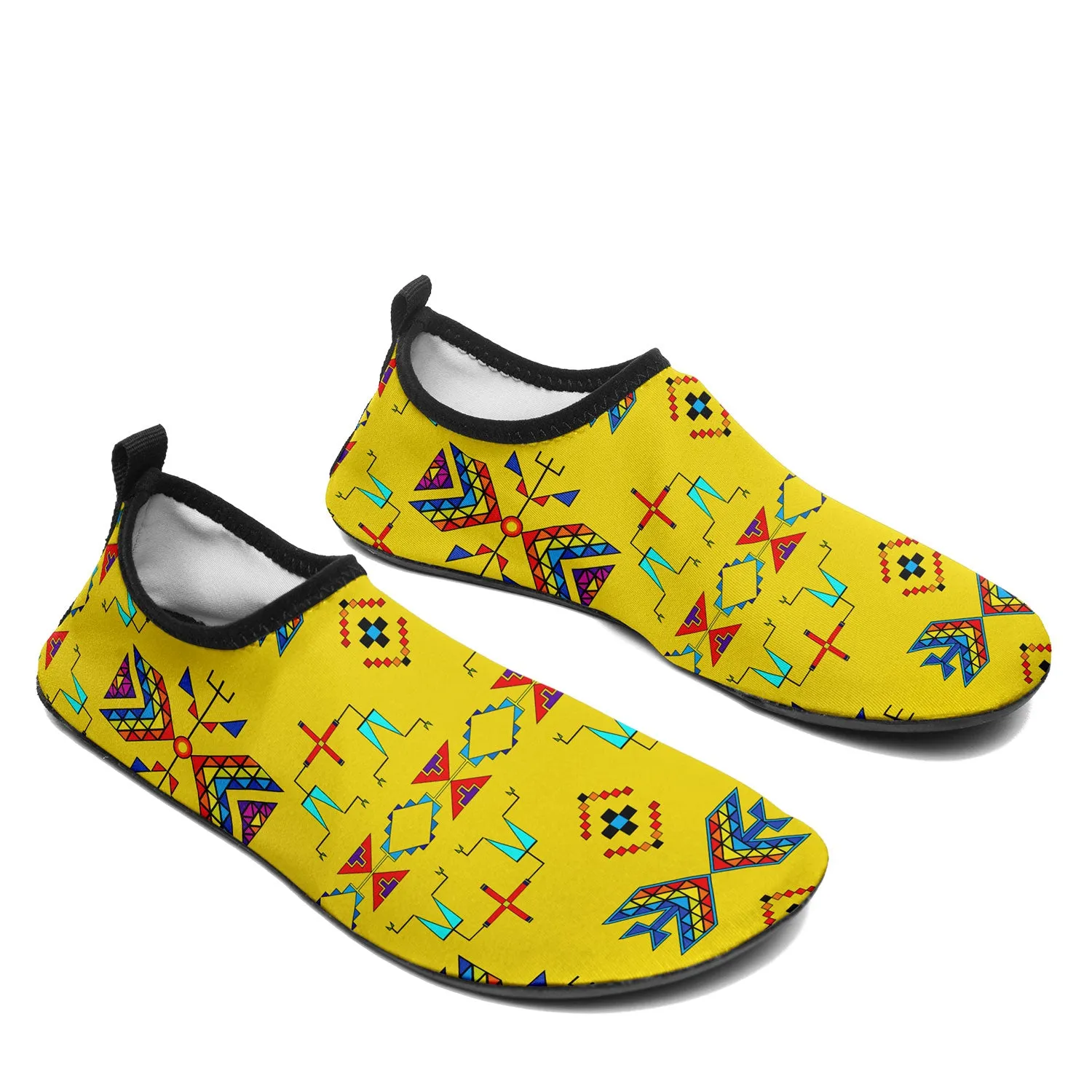 Rainy Chief Rainbow Yellow Kid's Sockamoccs Slip On Shoes