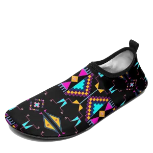 Rite of Passage Black Kid's Sockamoccs Slip On Shoes