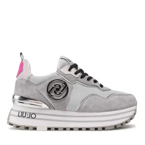 Scarpe Donna LIU JO Sneakers Platform in Mesh e Suede colore Grey