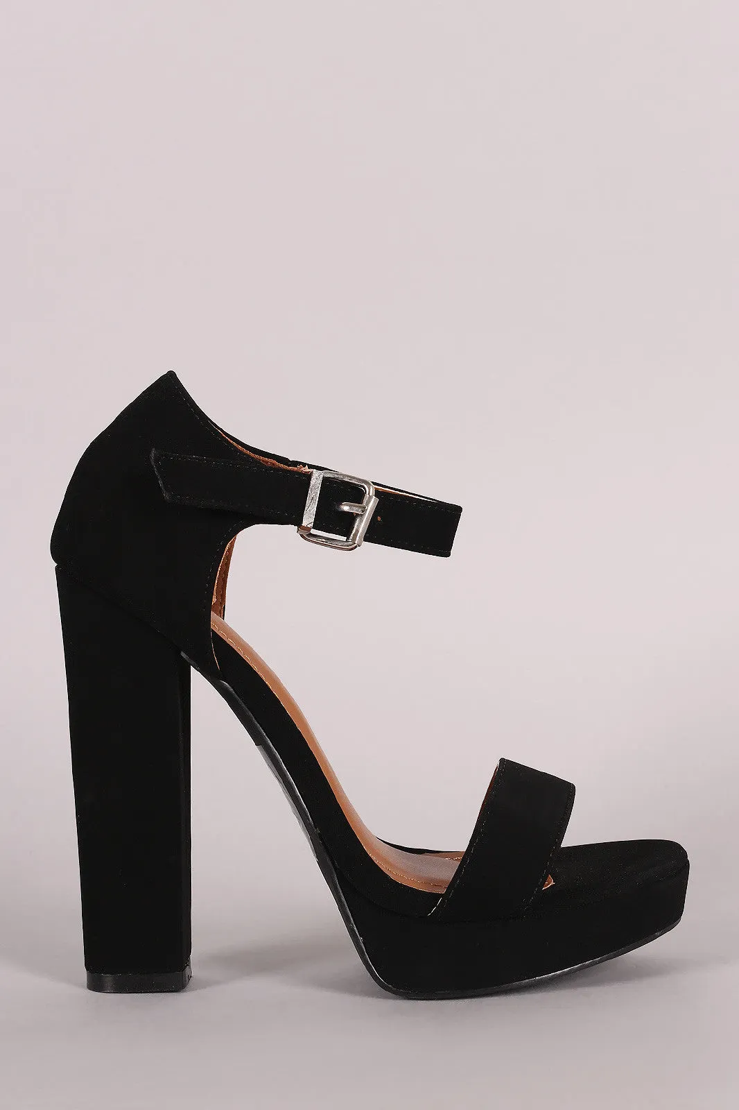 Shoe Republic LA Nubuck Platform Chunky Heel