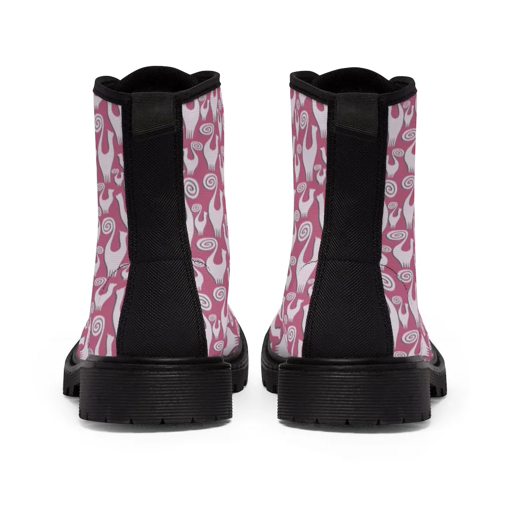 Slate Pink Women's Canvas Boots