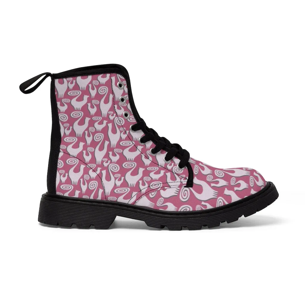 Slate Pink Women's Canvas Boots