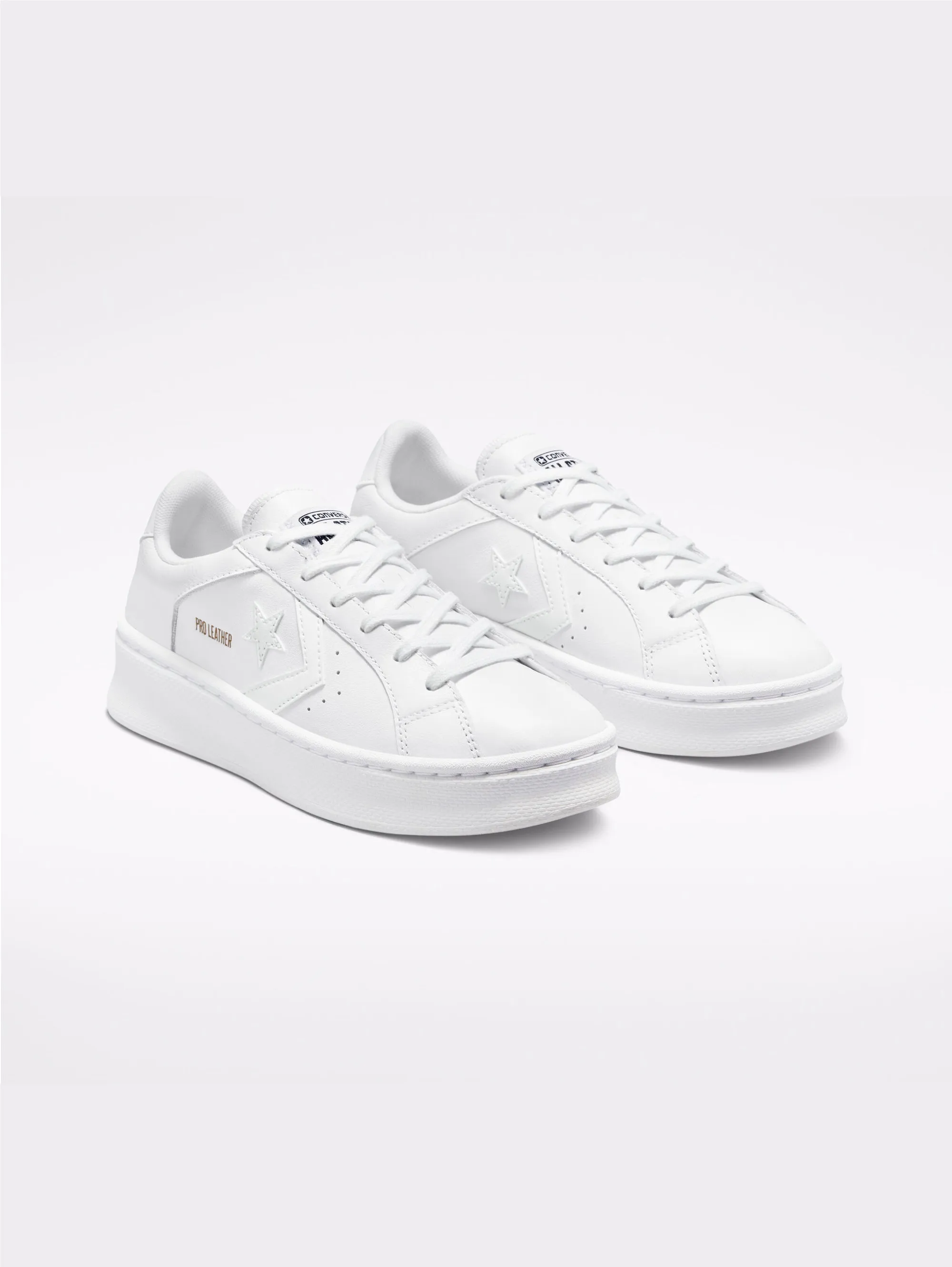 Sneakers Platform Bassa in Pelle White