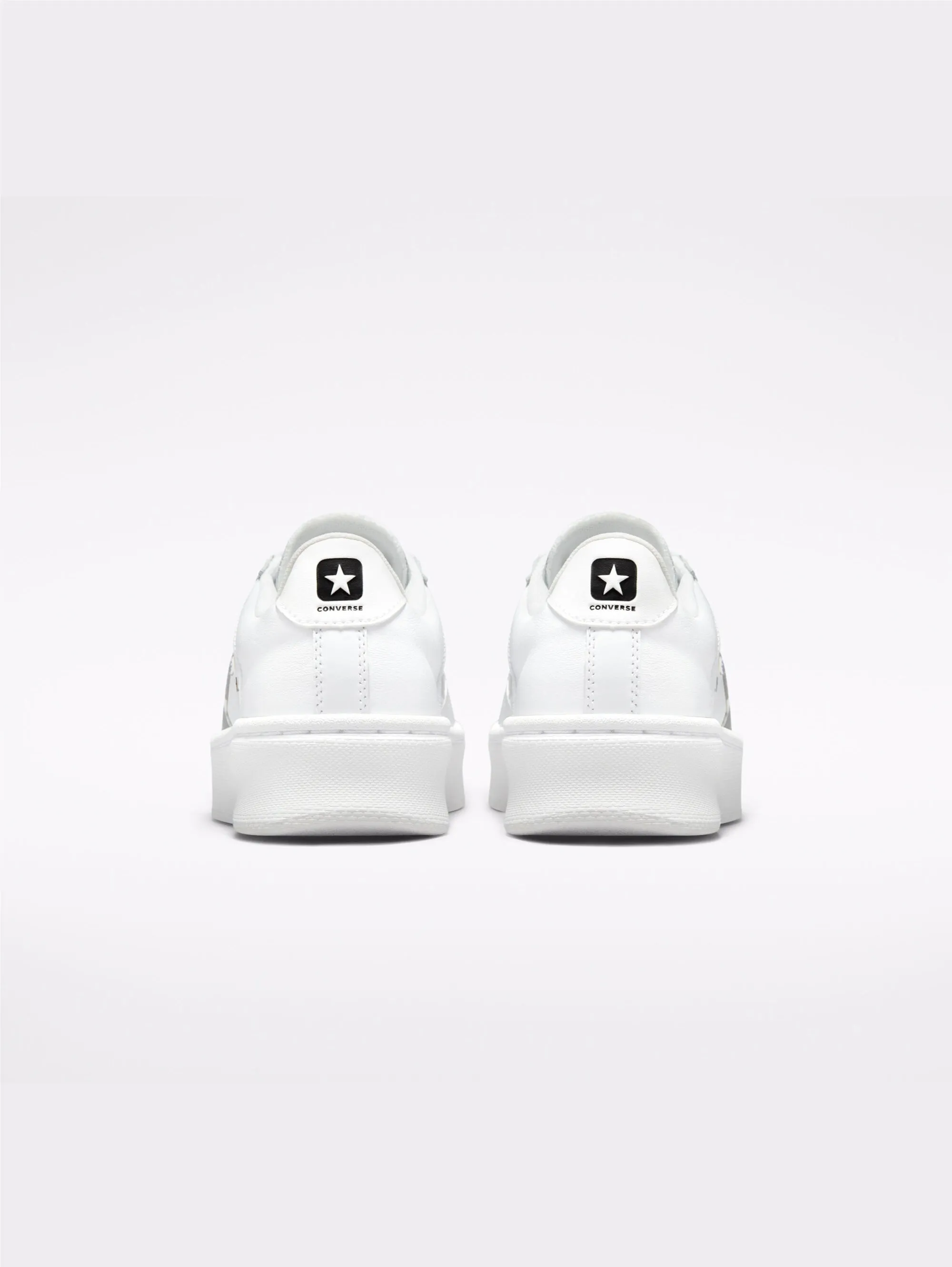 Sneakers Platform Bassa in Pelle White