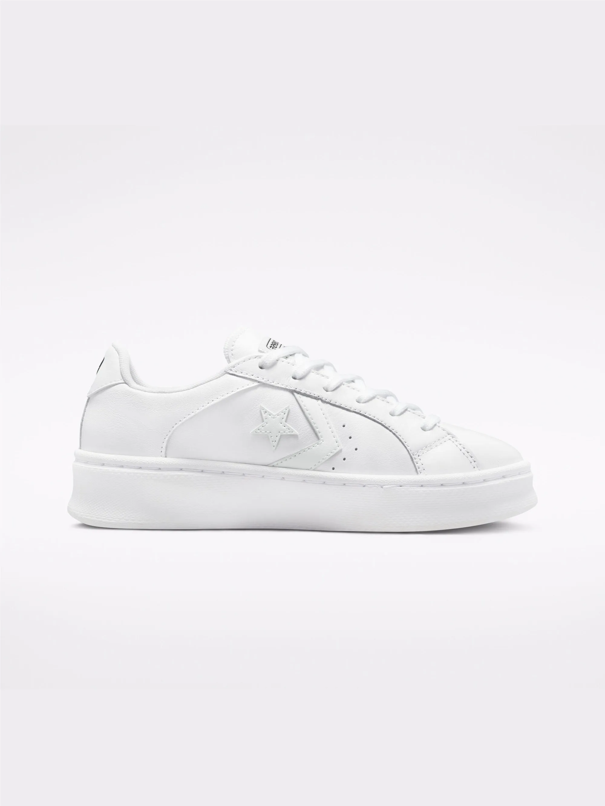 Sneakers Platform Bassa in Pelle White