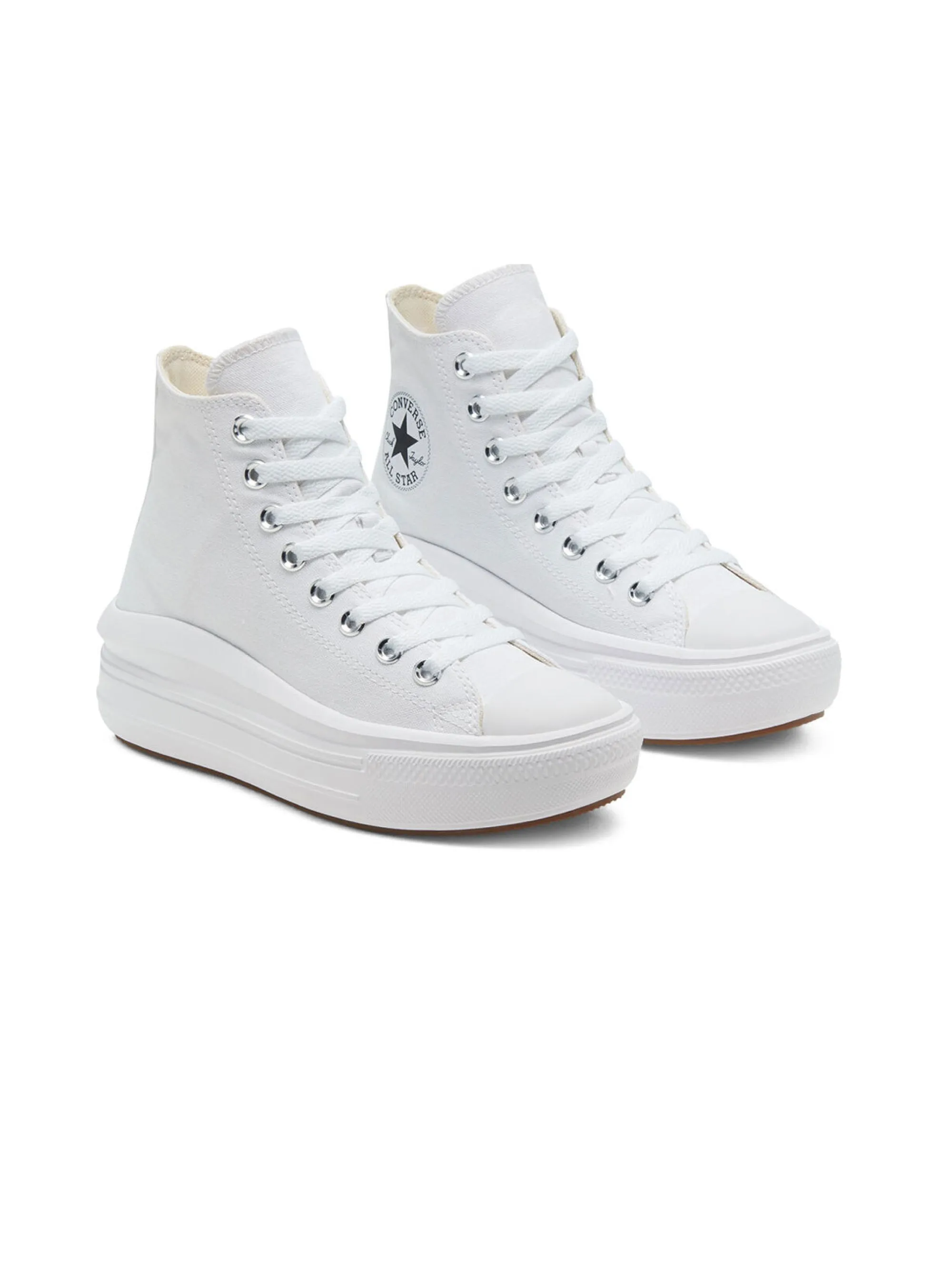 Sneakers Platform con Suola SmartFoam Bianco Natural