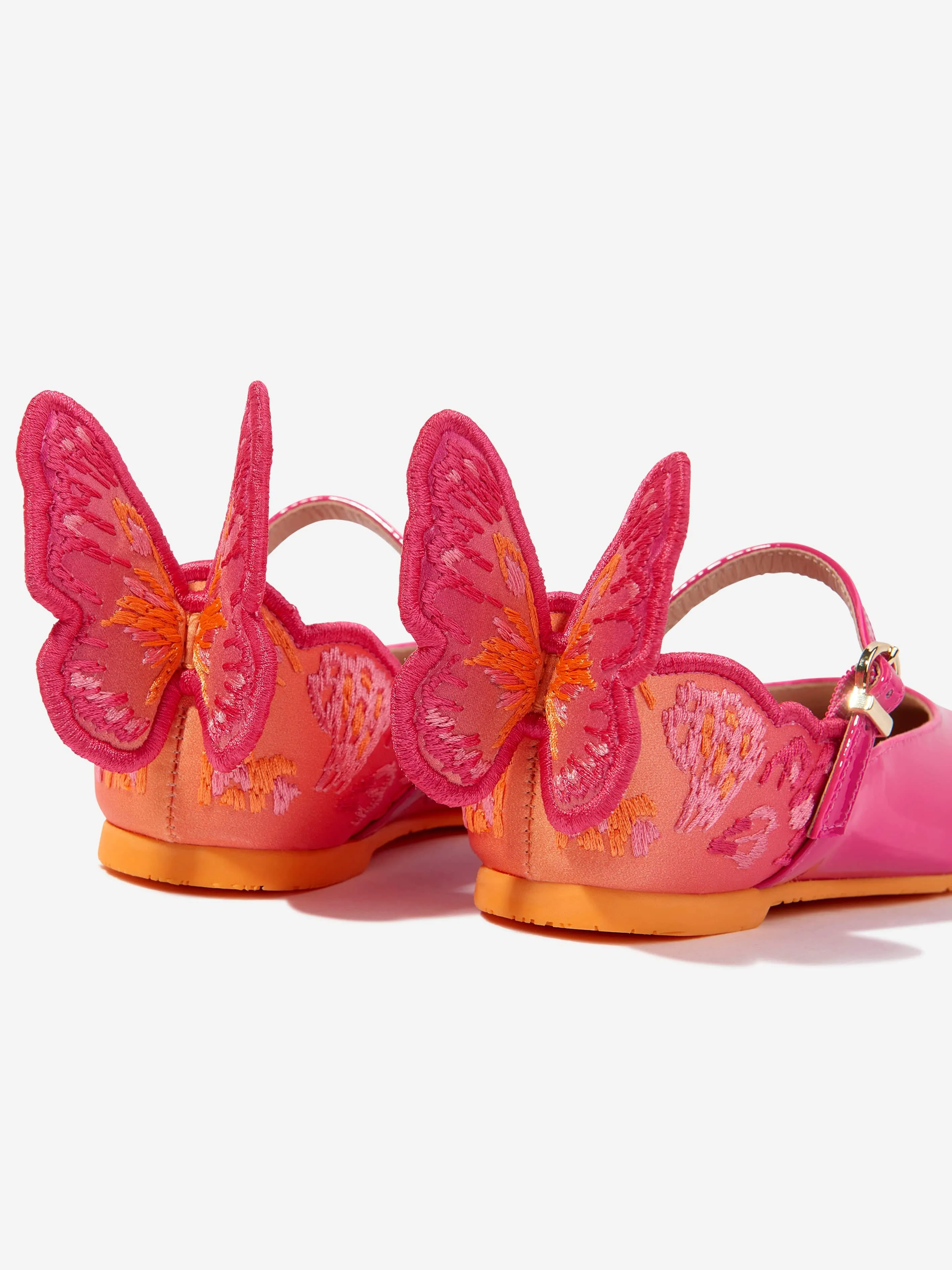 Sophia Webster Girls Leather Chiara Emboidery Shoes in Pink