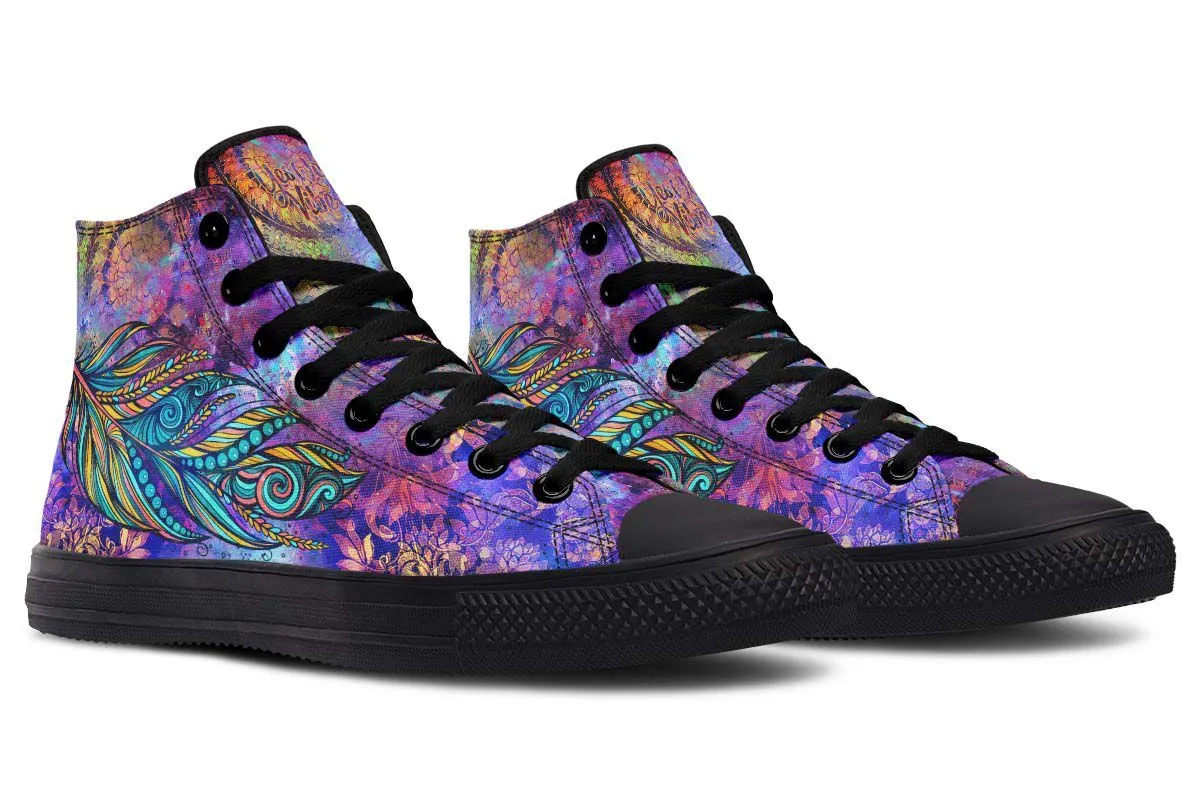 Spiritual Feather High Tops