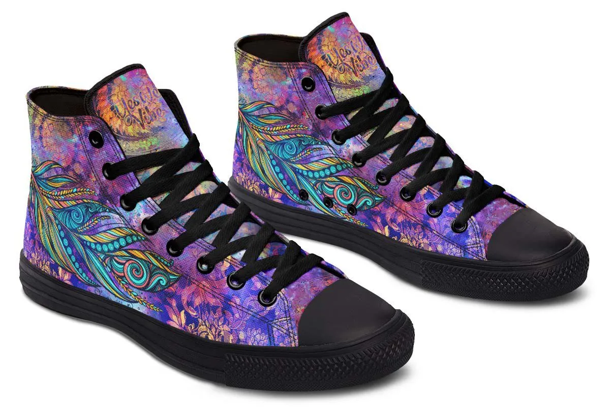 Spiritual Feather High Tops