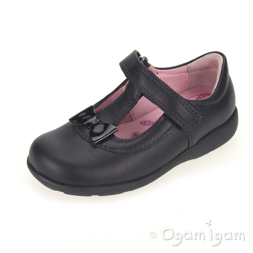 Start-rite Alpha Girls Black School Shoe