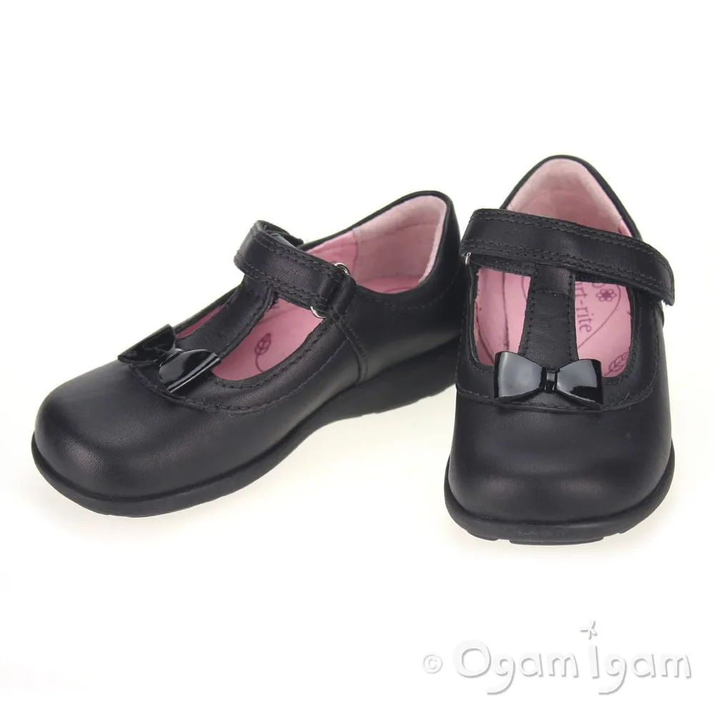 Start-rite Alpha Girls Black School Shoe