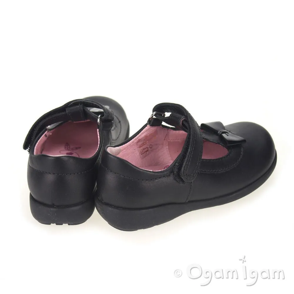 Start-rite Alpha Girls Black School Shoe