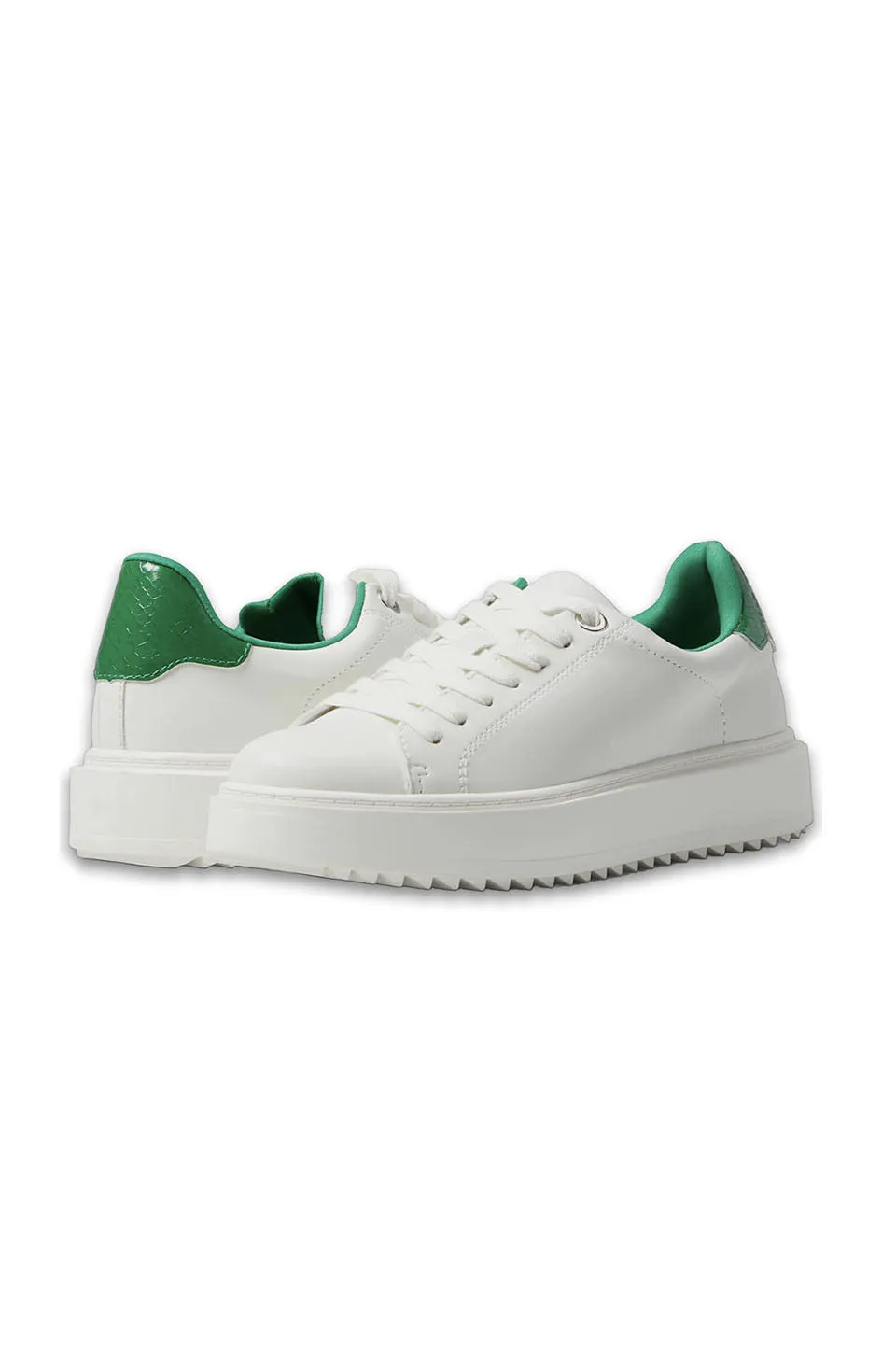 Steve Madden Charlie Sneakers In Green Snake