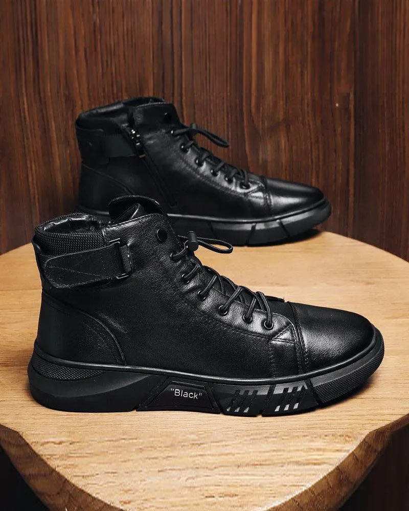 Streetwear Leather Waterproof Sneakers