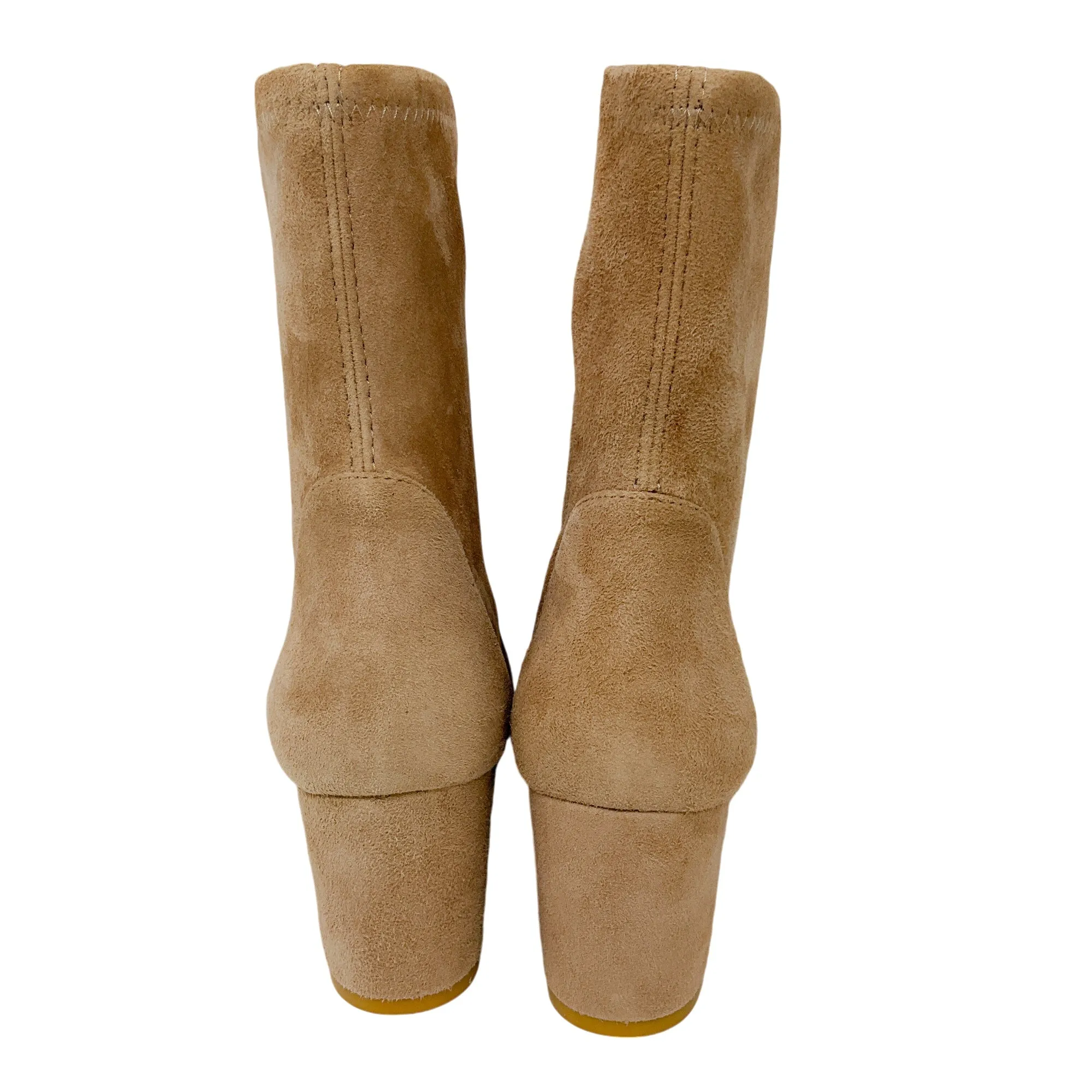 Stuart Weitzman Beige Suede Booties