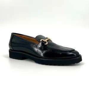 The Classic Bit Lug Loafer in Black Patent