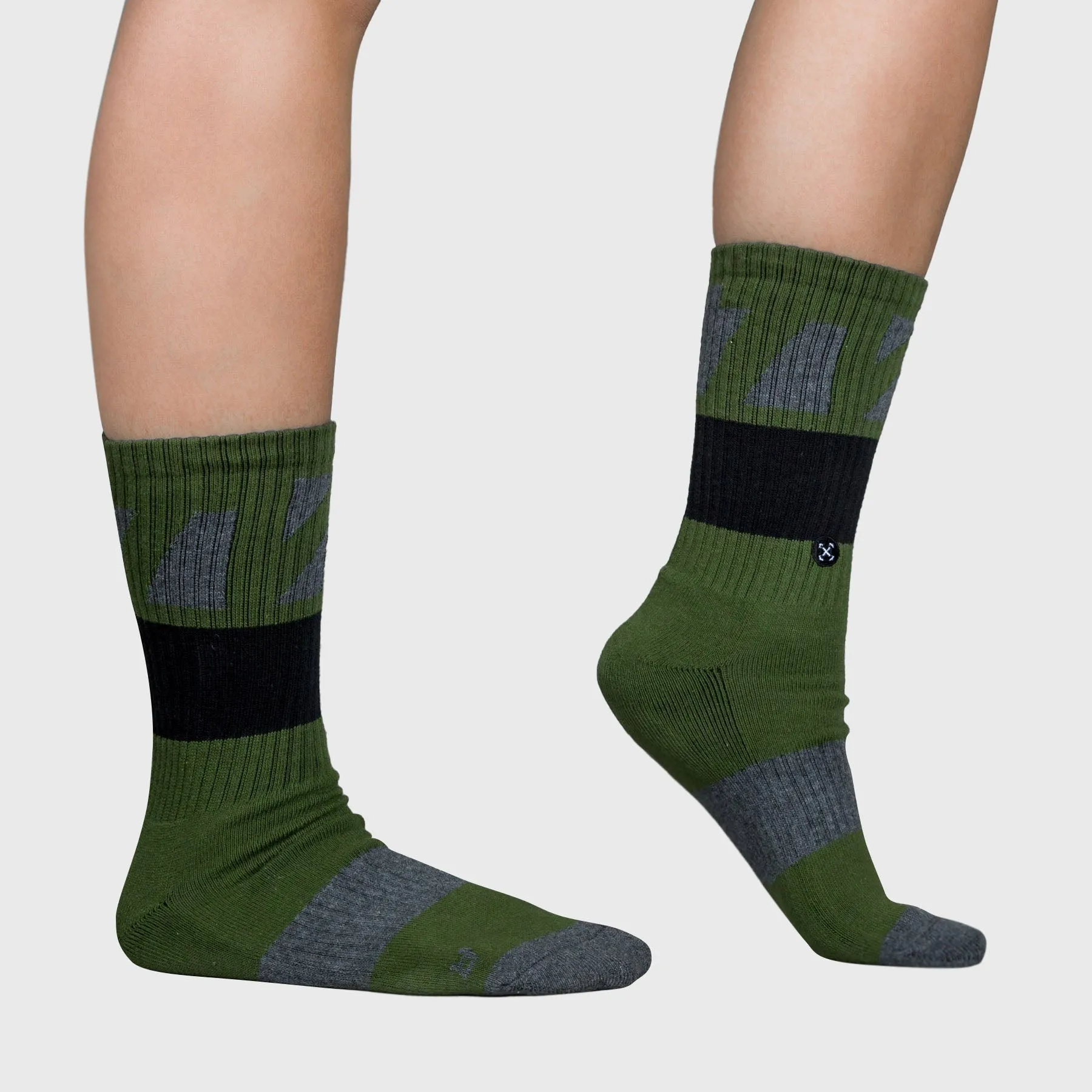 TWL - EVERYDAY CORE SOCKS - DARK KHAKI/BLACK/CHARCOAL MARL