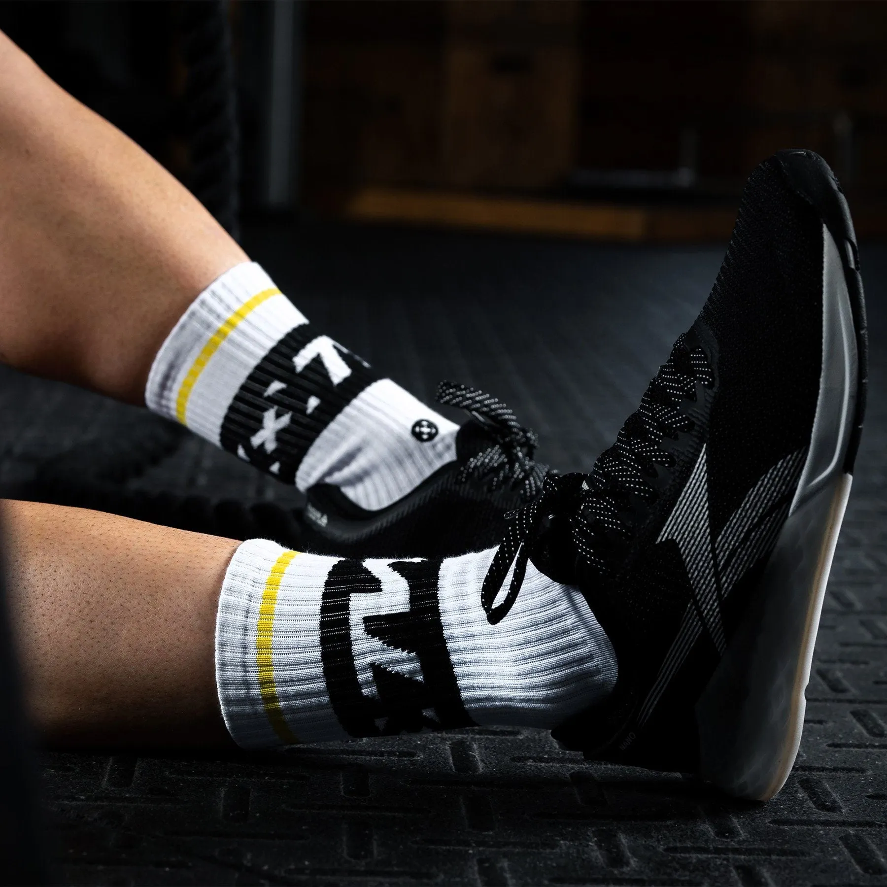 TWL - EVERYDAY CORE SOCKS - WHITE/BLACK/YELLOW