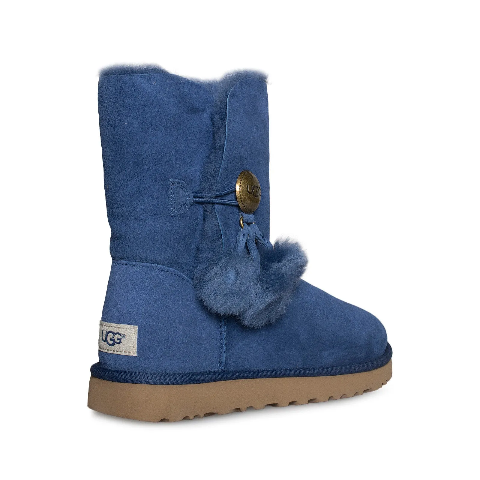 UGG Bailey Button Puff Dark Denim Boots - Women's