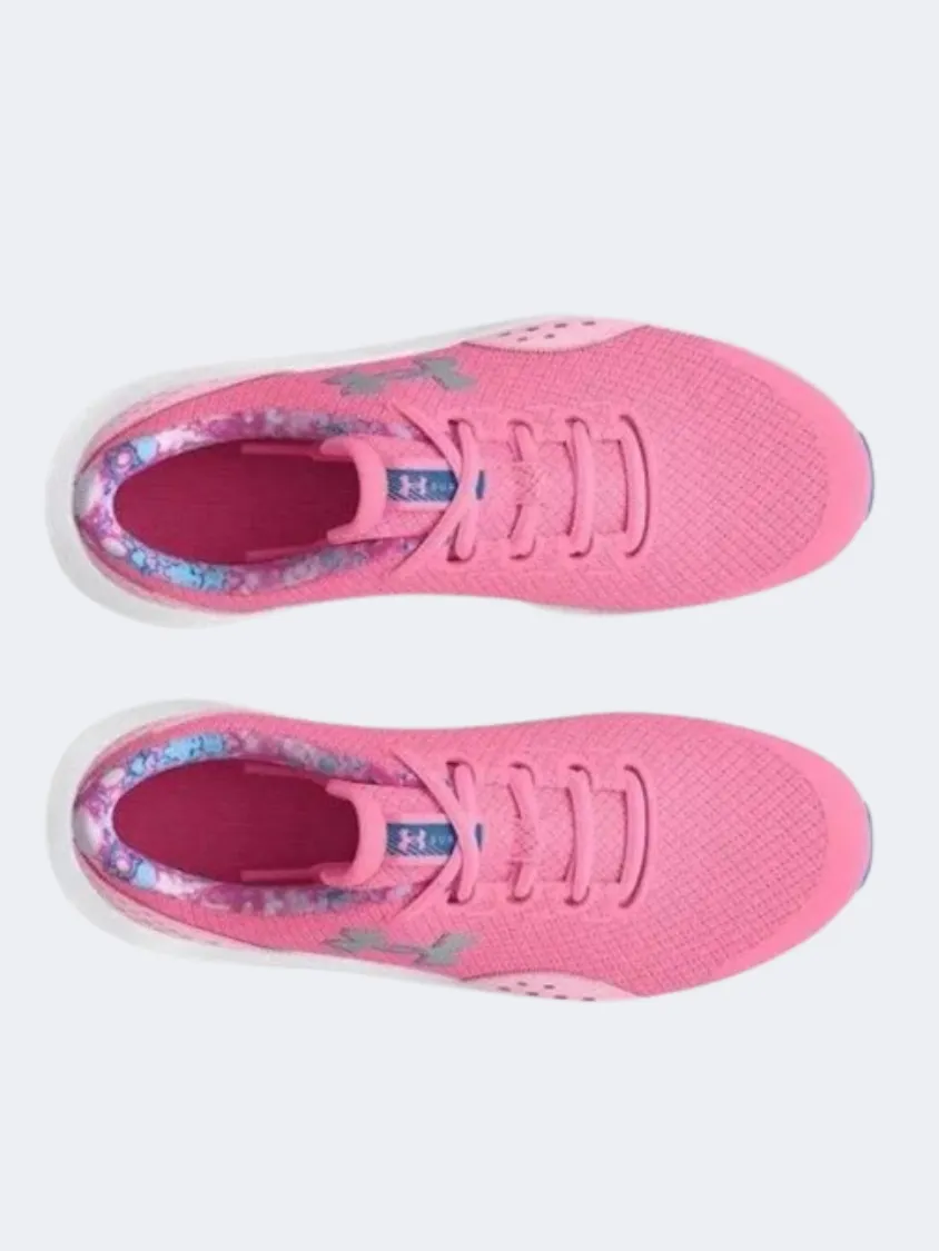 Under Armour Surge 4 Gs Girls Running Shoes Sunset Pink/Silver