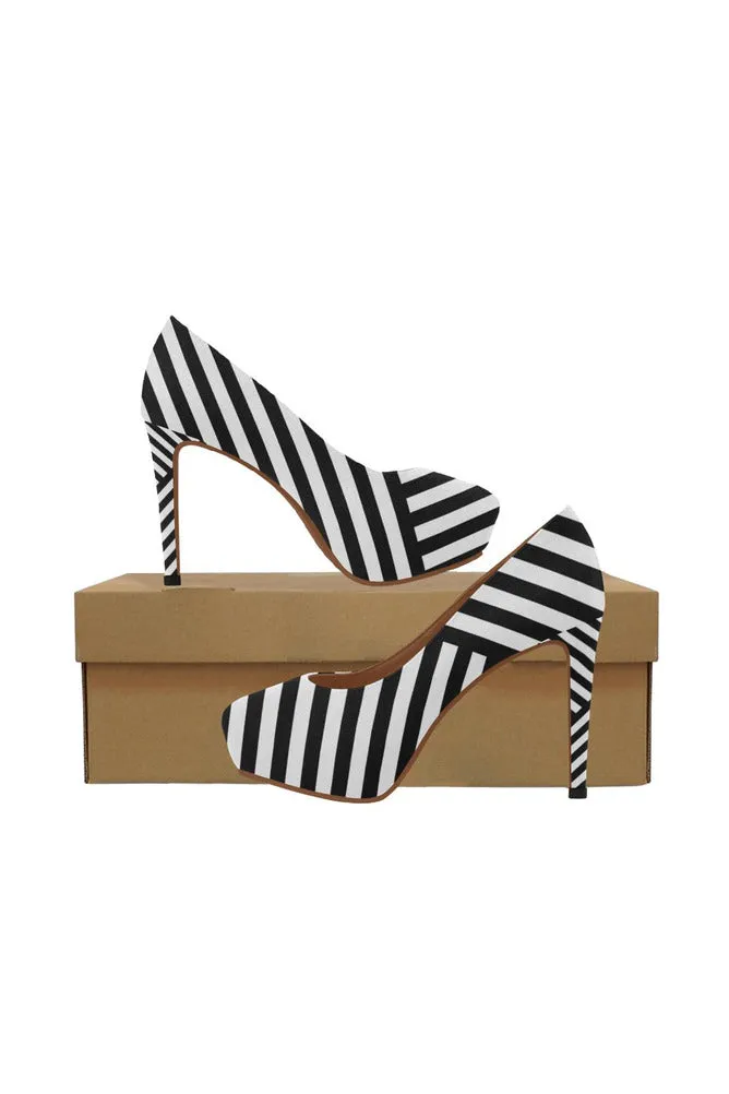 Uniquely Striped Women's High Heels