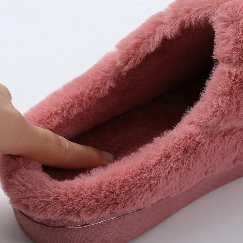 Unisex Slippers Cozy Plush House Slippers Warm Winter Slippers Indoor