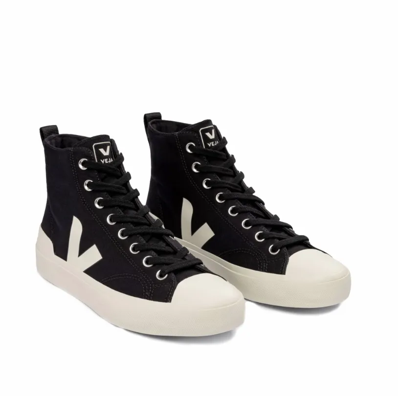 Veja Wata ll Black Canvas High Top