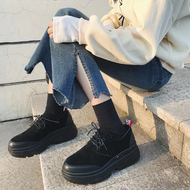 Velvet Black Platform Creepers Boots