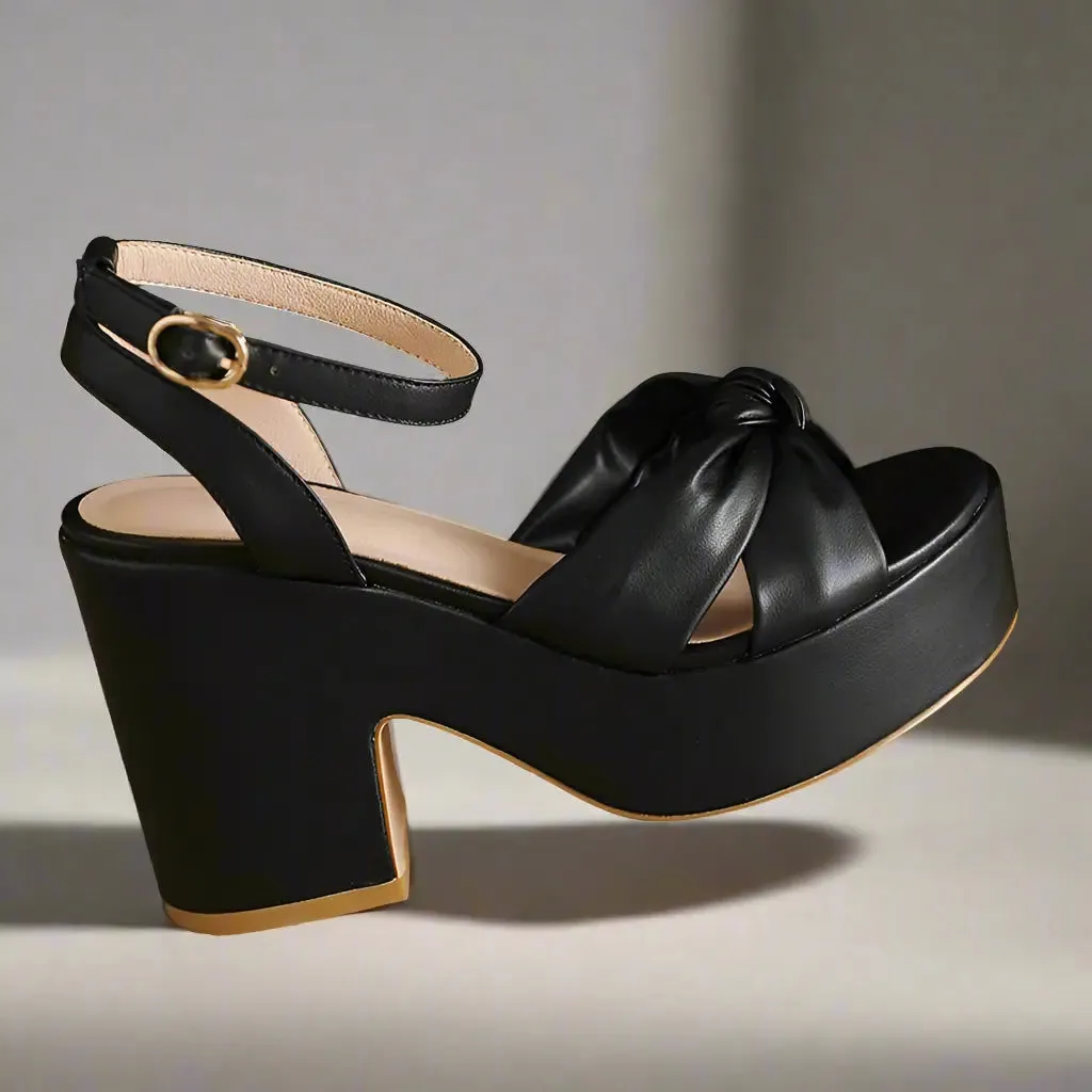 Vivian Black Platform Sandal