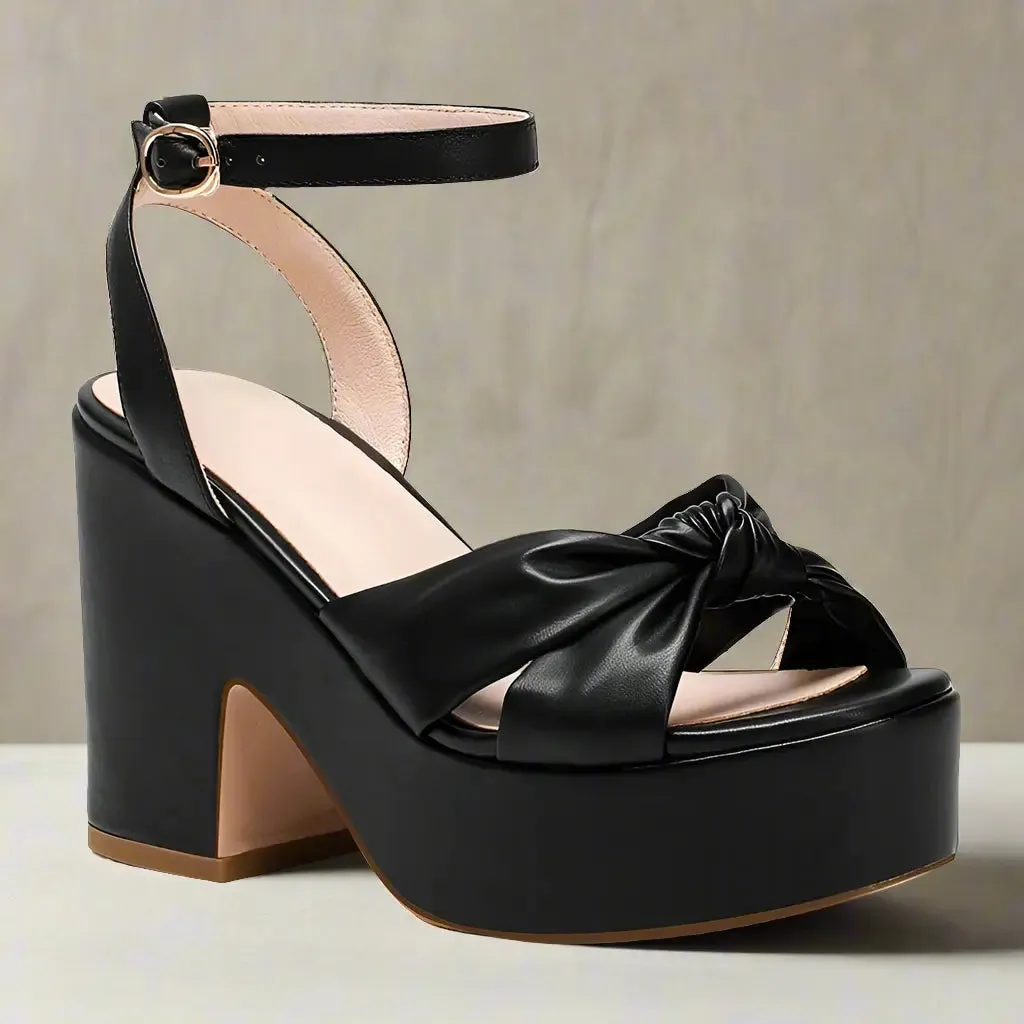 Vivian Black Platform Sandal