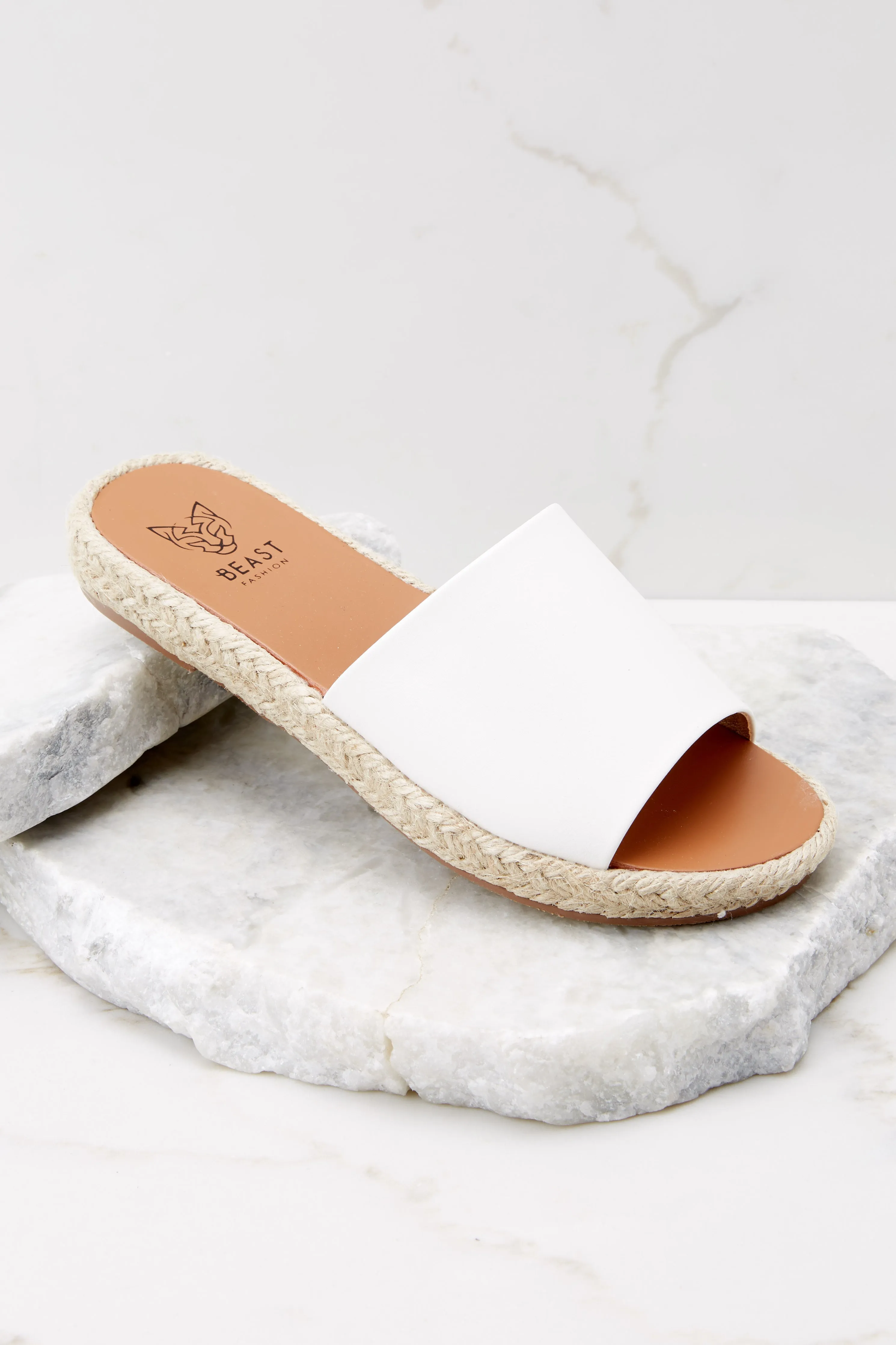 Walk The Talk White Sandals