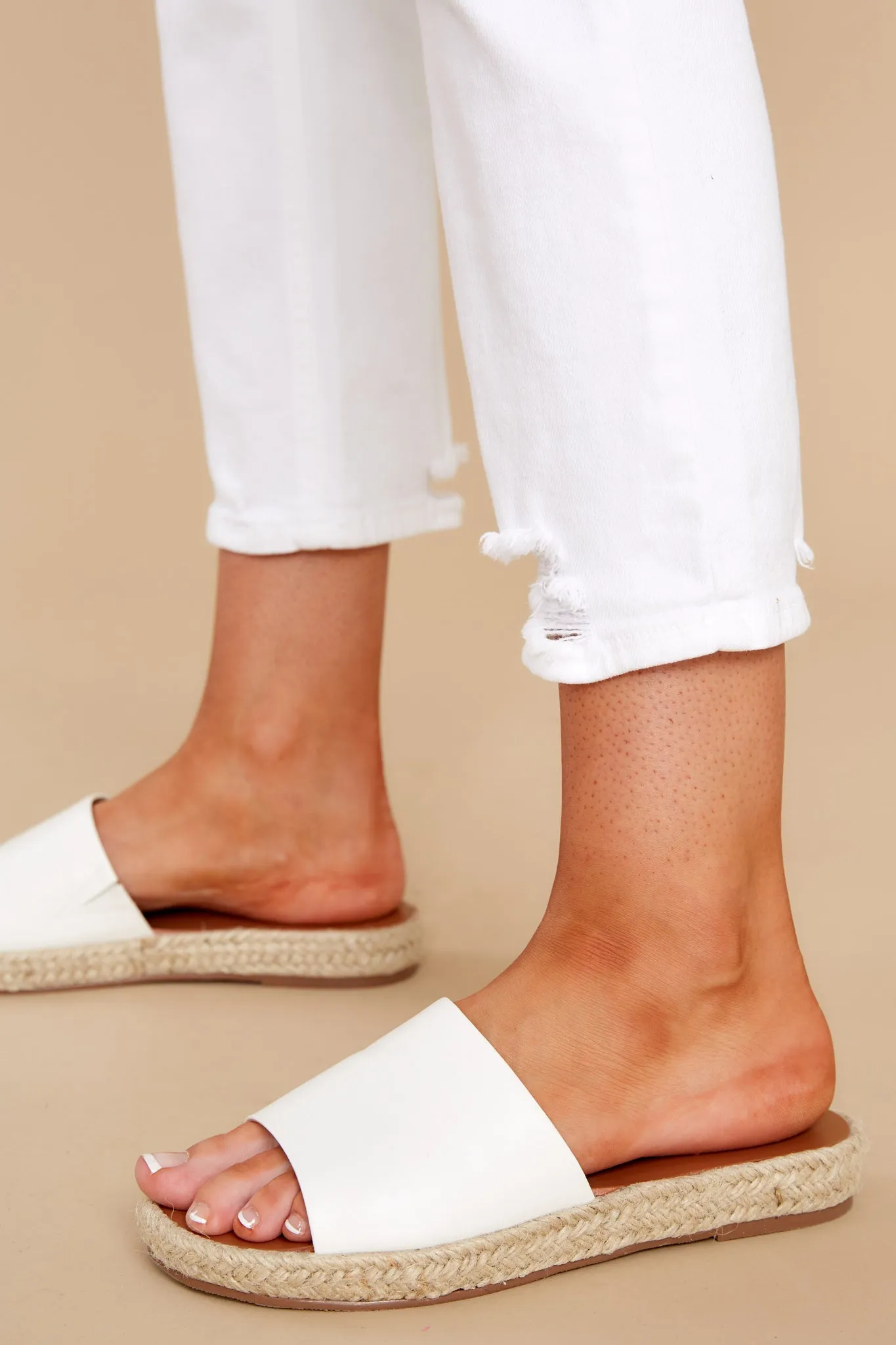 Walk The Talk White Sandals