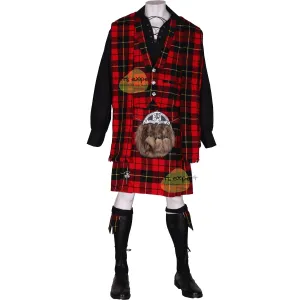 Wallace Tartan Deal with 3-Button Charlie Vest | Complete 9-Piece Outfit