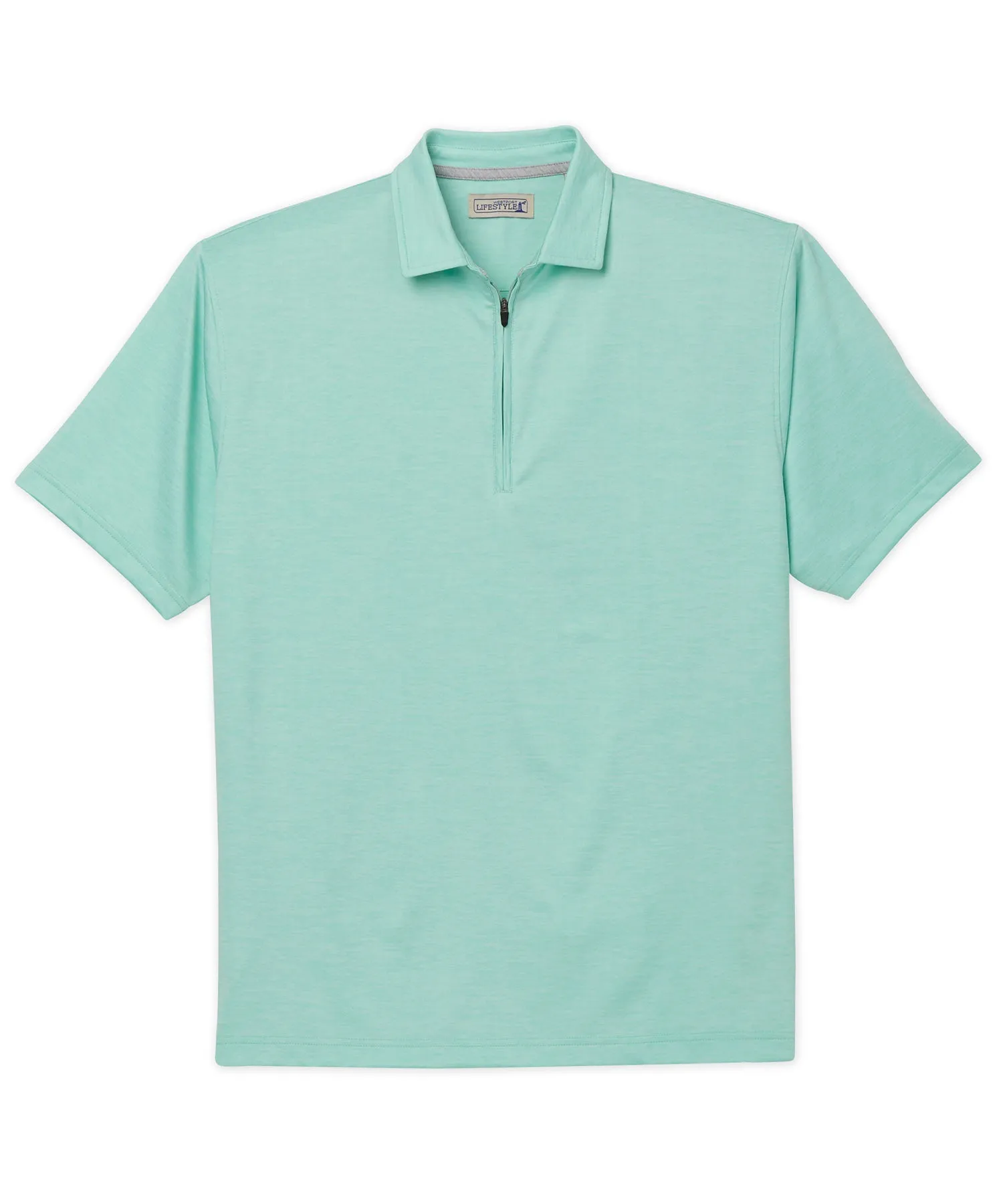 Westport Lifestyle Short Sleeve Performance Zip Polo Knit Shirt