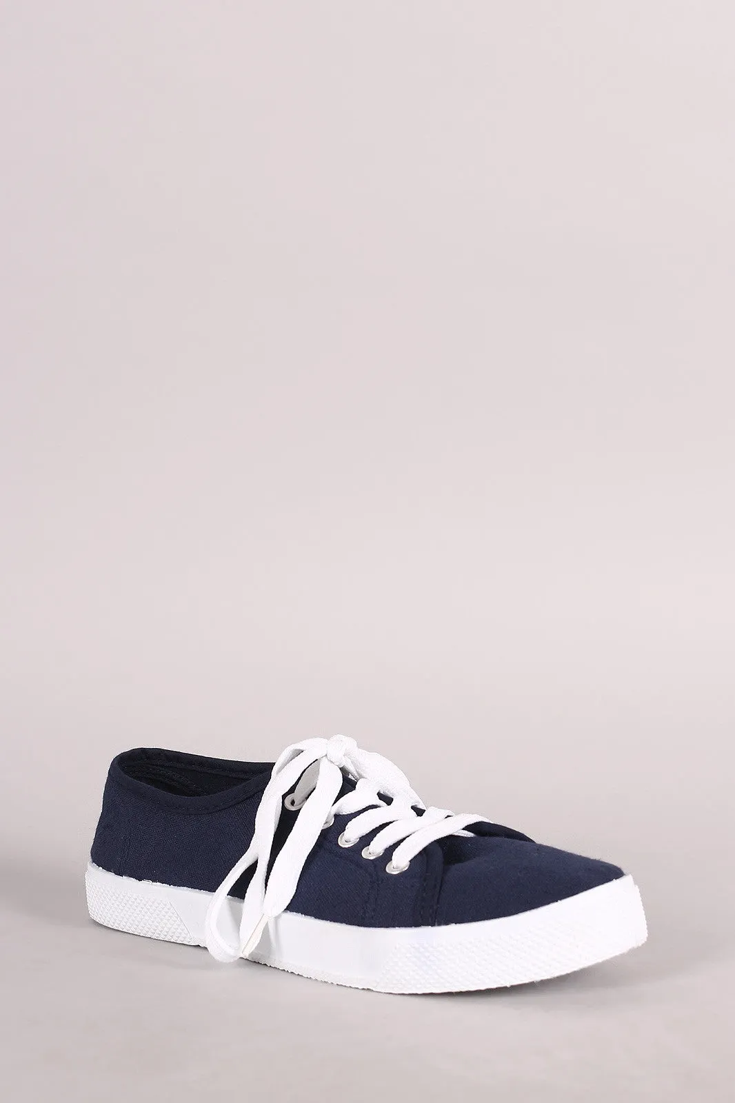 Wild Diva Lounge Canvas Lace Up Sneaker