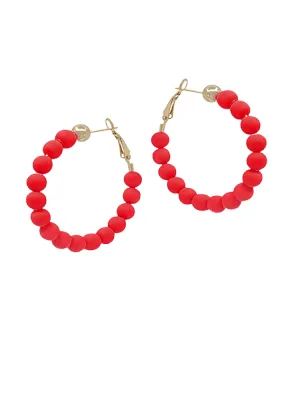 Winnie Clay Ball Hoops-Red