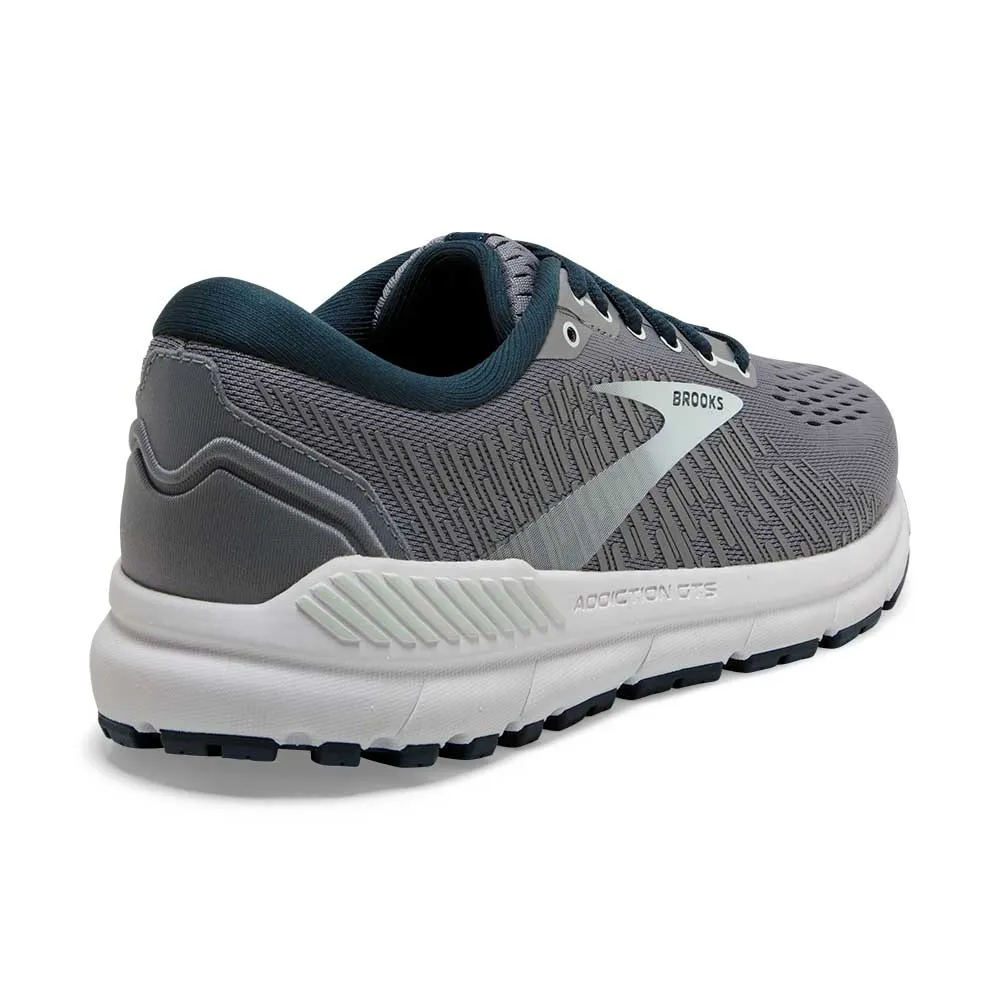 Women's Addiction GTS 15 Running Shoe- Grey/Navy/Aqua- Narrow (2A)