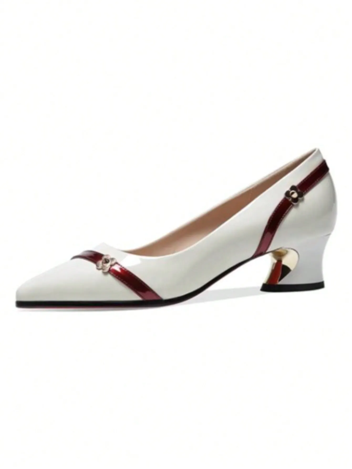 Women's High-heeled Single Shoes In Two Colors, Sculpted, With Pointed Toe