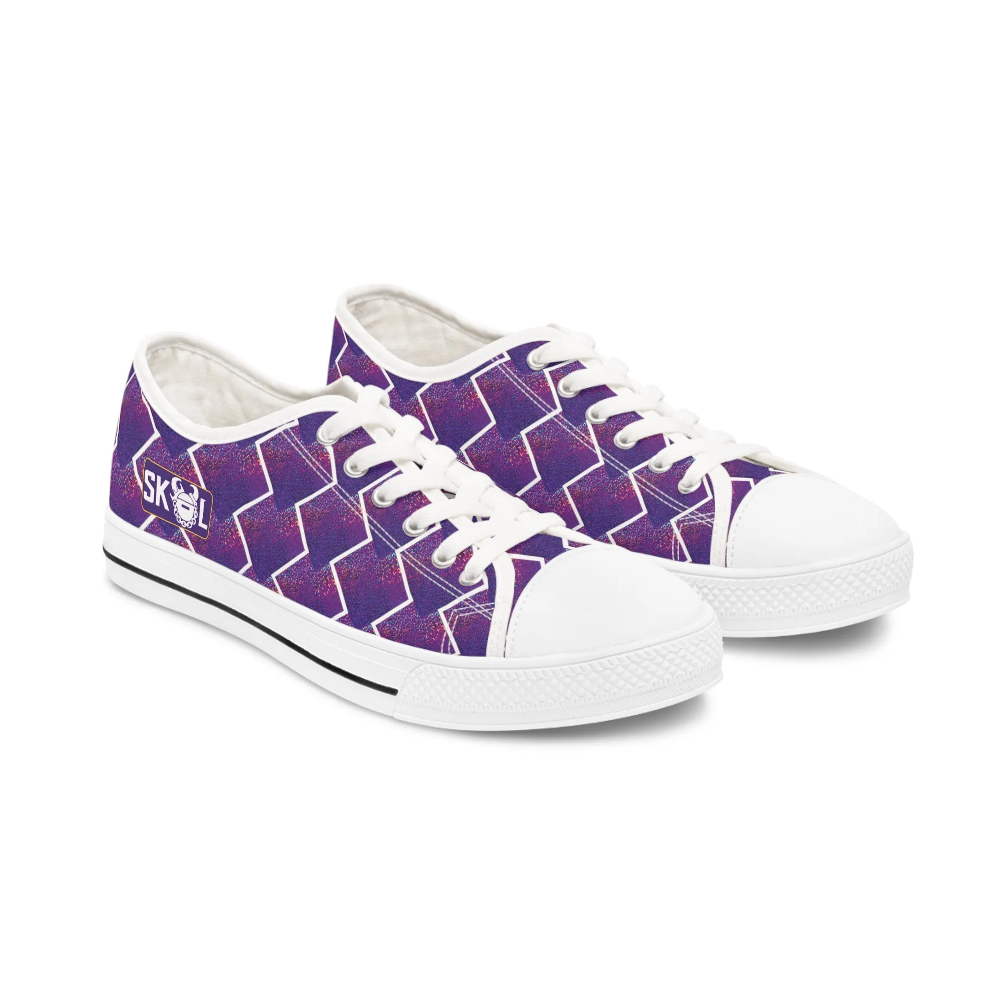 Women's Low Top Sneakers - Purple Sparkle