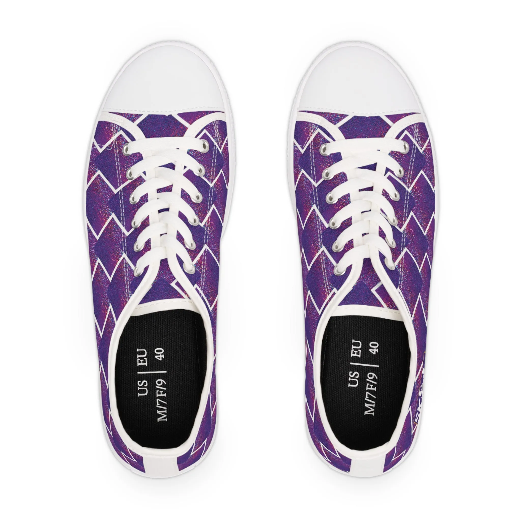 Women's Low Top Sneakers - Purple Sparkle