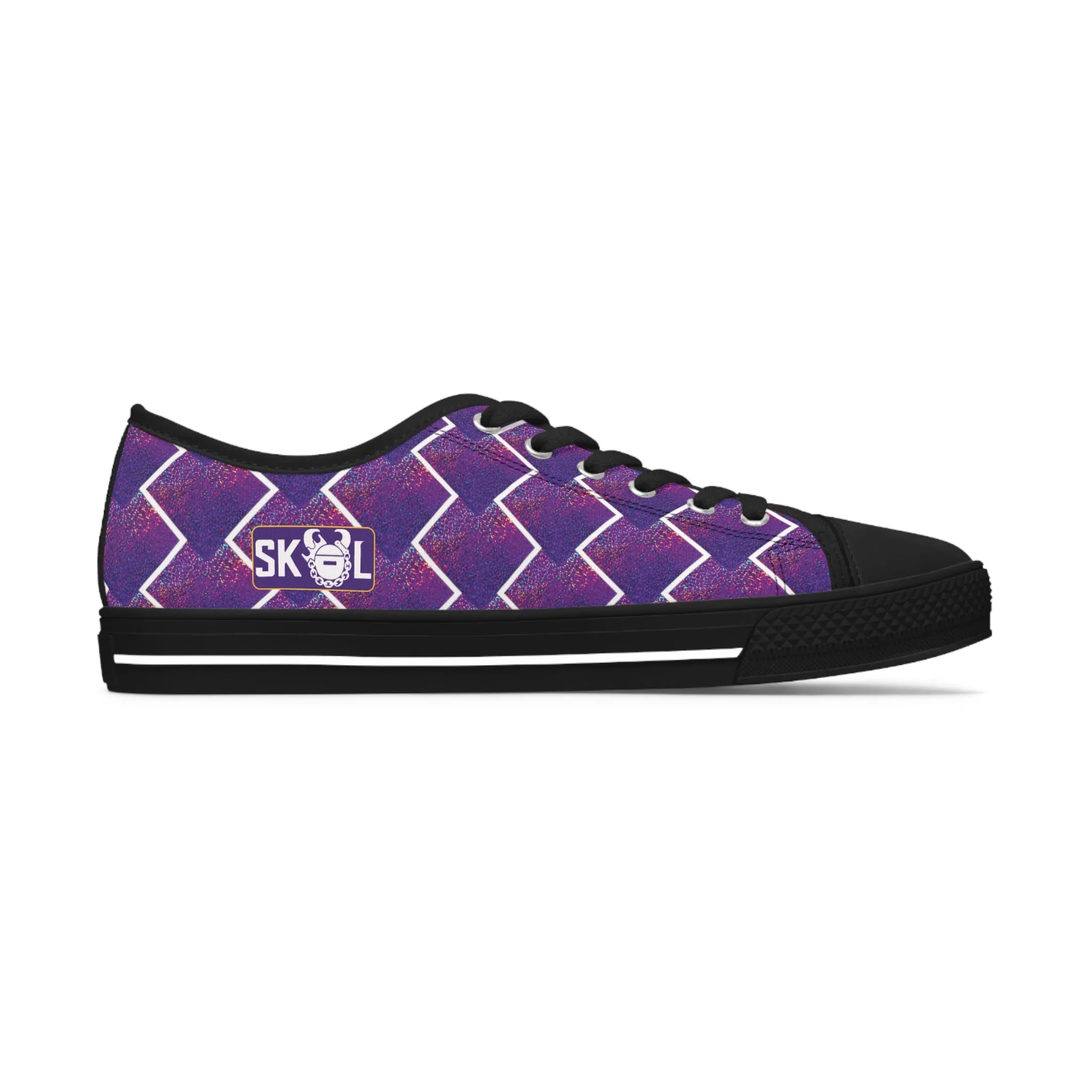 Women's Low Top Sneakers - Purple Sparkle