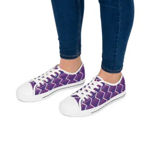 Women's Low Top Sneakers - Purple Sparkle