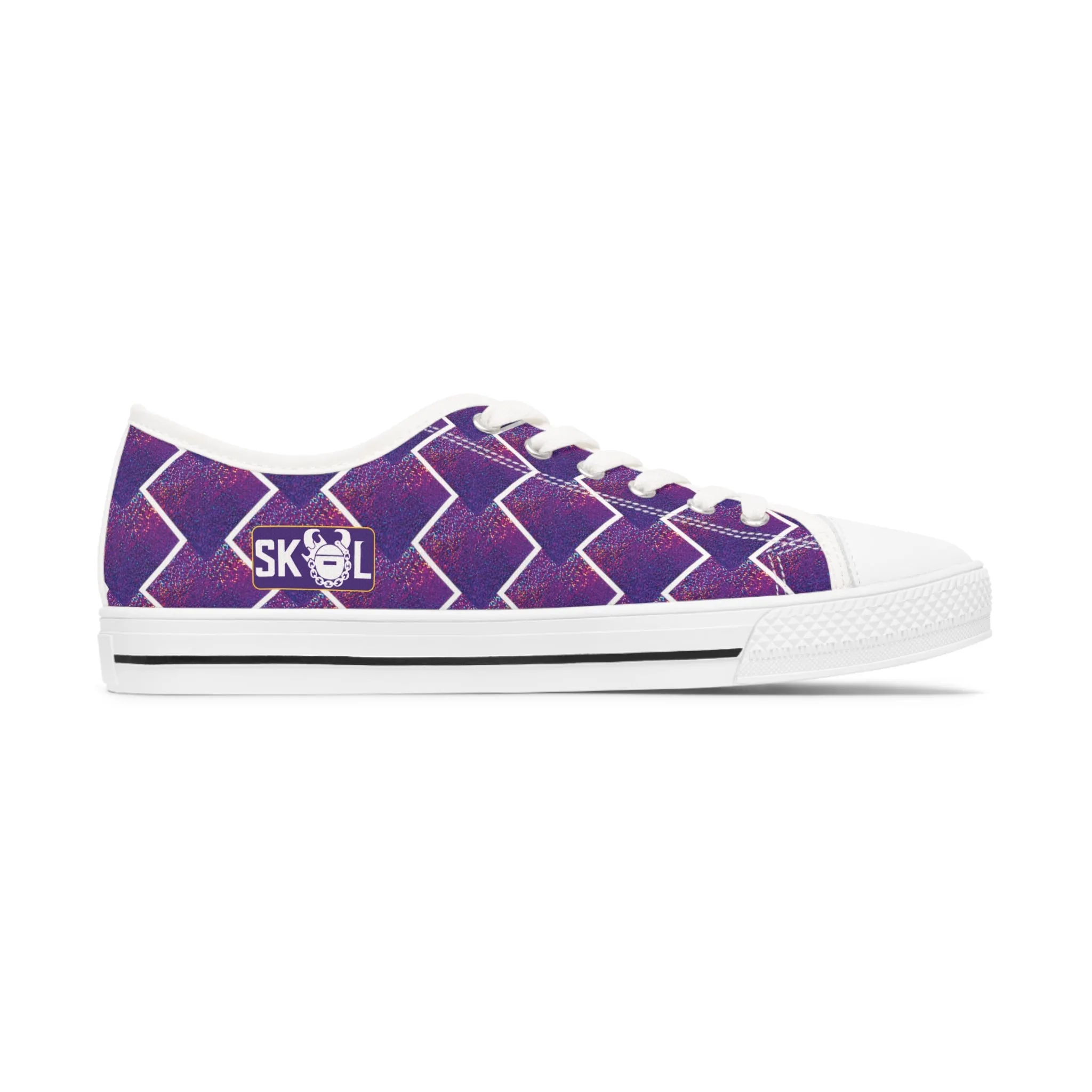 Women's Low Top Sneakers - Purple Sparkle