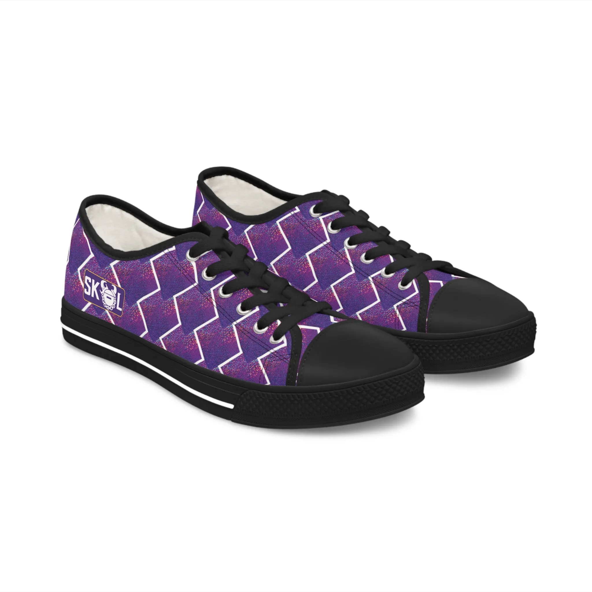 Women's Low Top Sneakers - Purple Sparkle