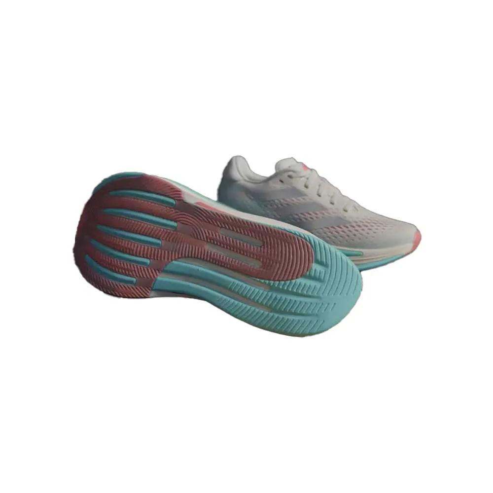 Women's Supernova Prima Running Shoe - Off White/Silver Metalic/Flash Aqua - Regular (B)