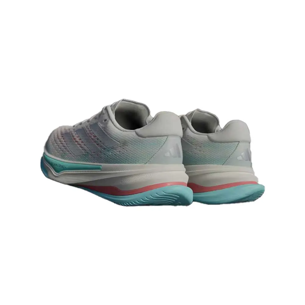 Women's Supernova Prima Running Shoe - Off White/Silver Metalic/Flash Aqua - Regular (B)