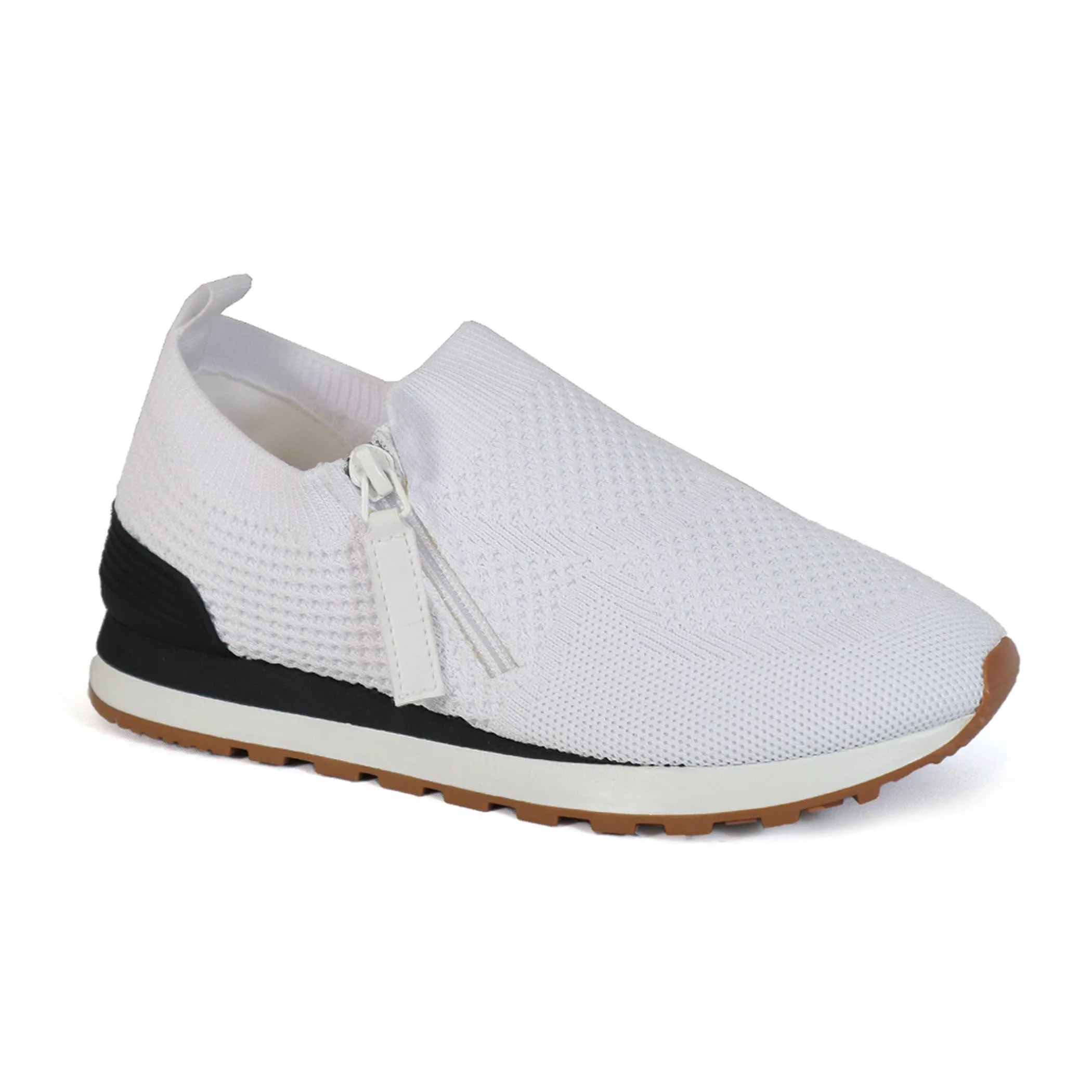 YOKI KADE-11 Women's Knit Sidezip Sneaker