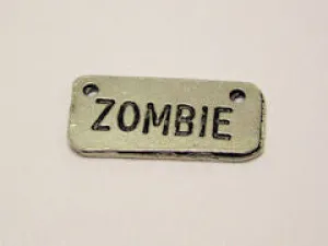 Zombie With 2 Holes Genuine American Pewter Charm